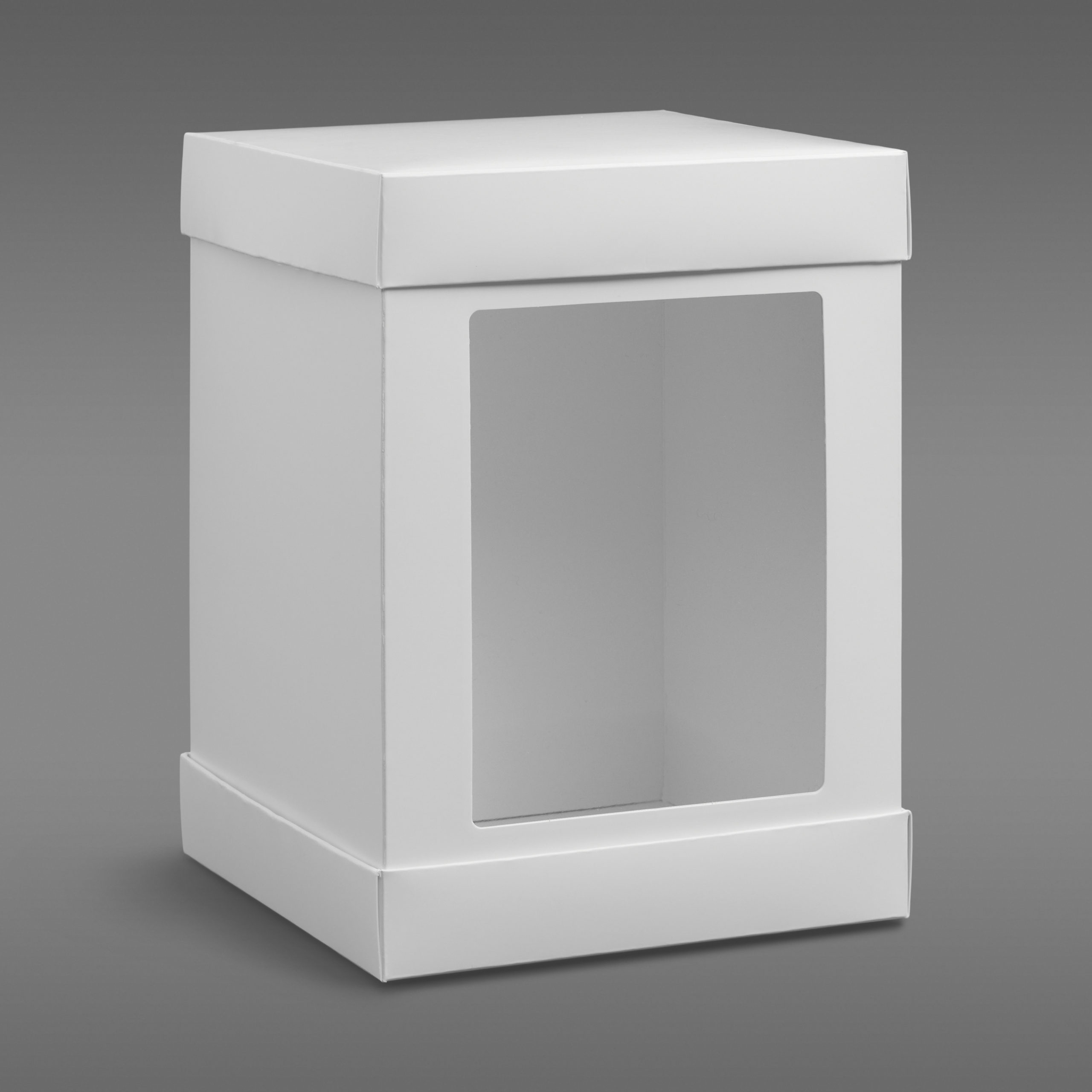 LaChris høy kake eske, hvit