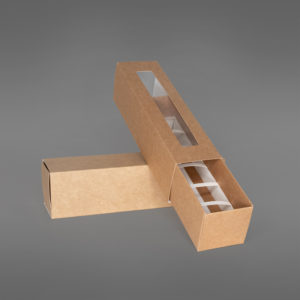 Enkel makroneske med rominndeling, brun