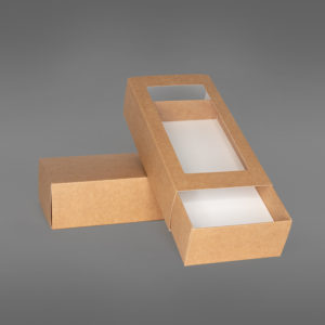 Dobbel makroneske med skjult bunn, brun