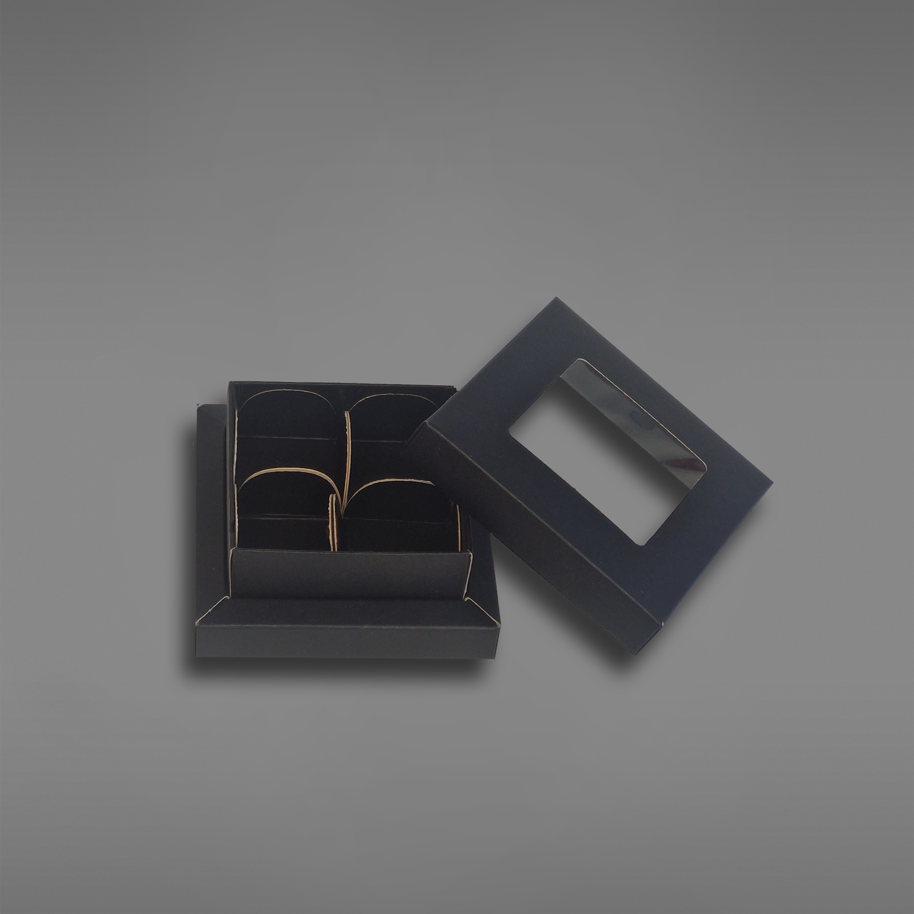 diva svart 4 enkle innlegg med vindu